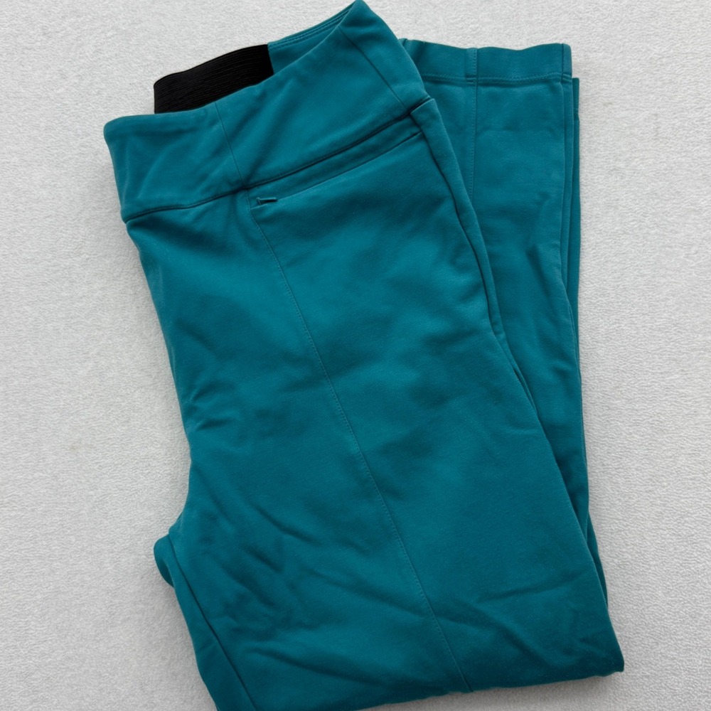 Betabrand Dress Pant Yoga Pants Women XL Petite Teal Blue Legging Casual